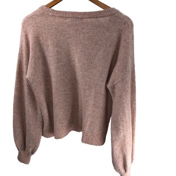 Madewell Wool Alpaca Sweater Sz XXS Oversized Pullover Balloon Sleeve Crewneck - Picture 4 of 9